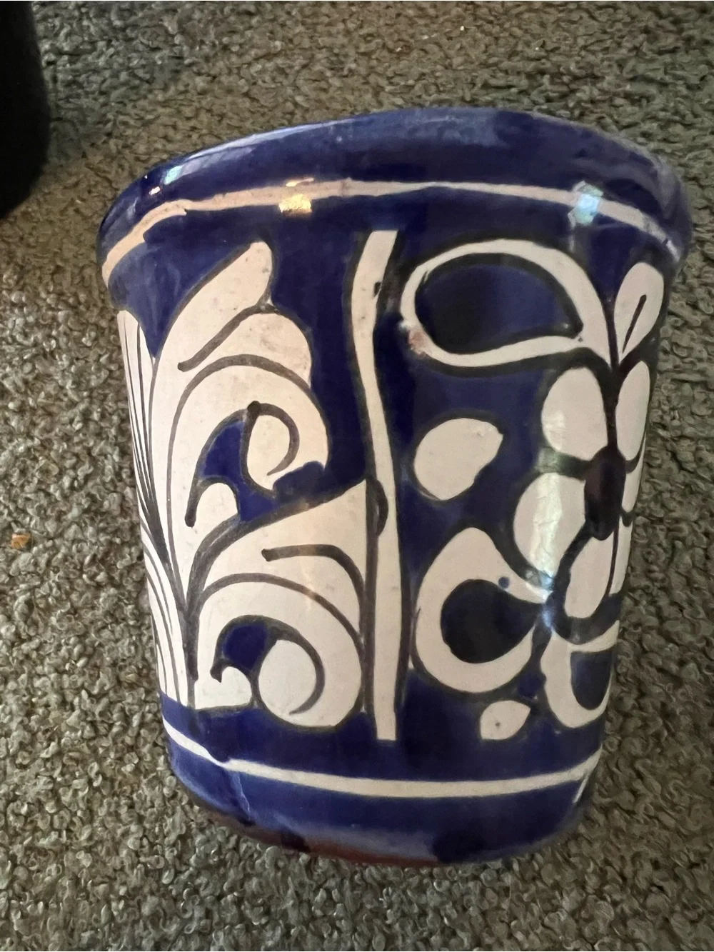 Vintage lot 4 Deep Purple planters and hand painted starfish No chips